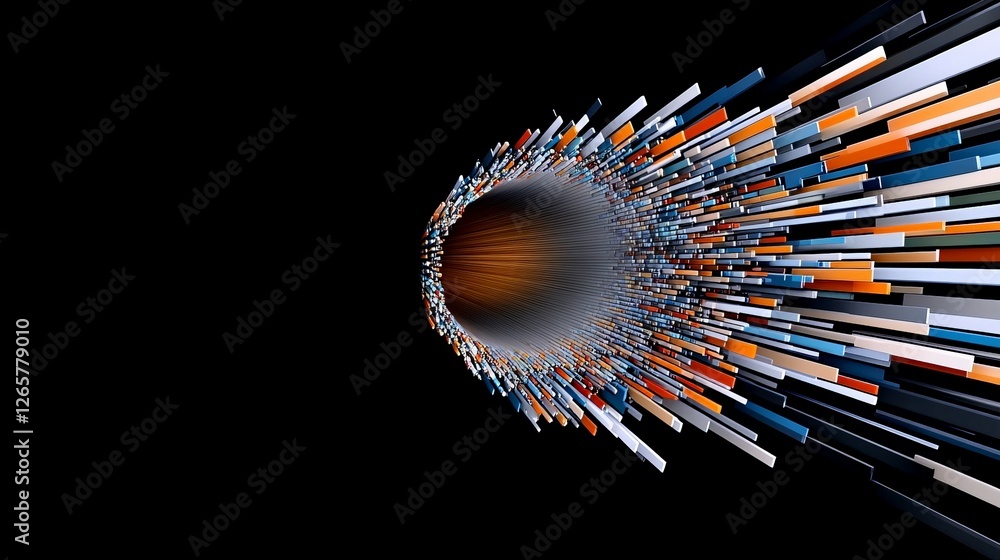 Poster Dynamic Abstract Background of Colorful Lines in Motion