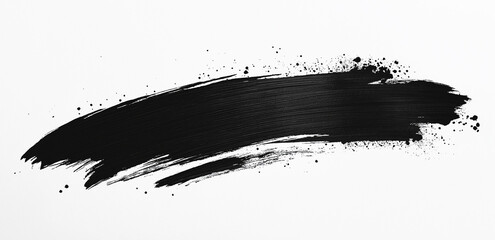 Grunge badge brush, hand drawn black sticker