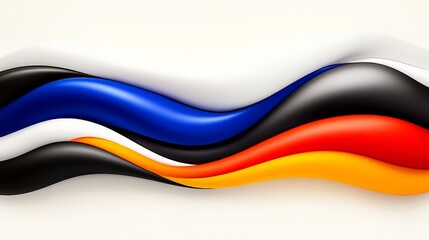 Fototapeta premium Abstract Colorful Wave Shapes on Light Background for Design Use