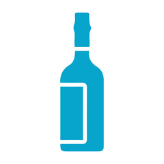 wine bottle icon Simple thin line stroke vector