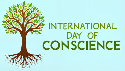 Obraz premium Tree with leaves representing International Day of Conscience