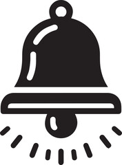 Bell silhouette on white background 