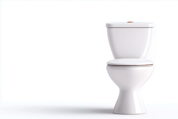 Toilet isolated on white background with copy space. Sanitation for all concept