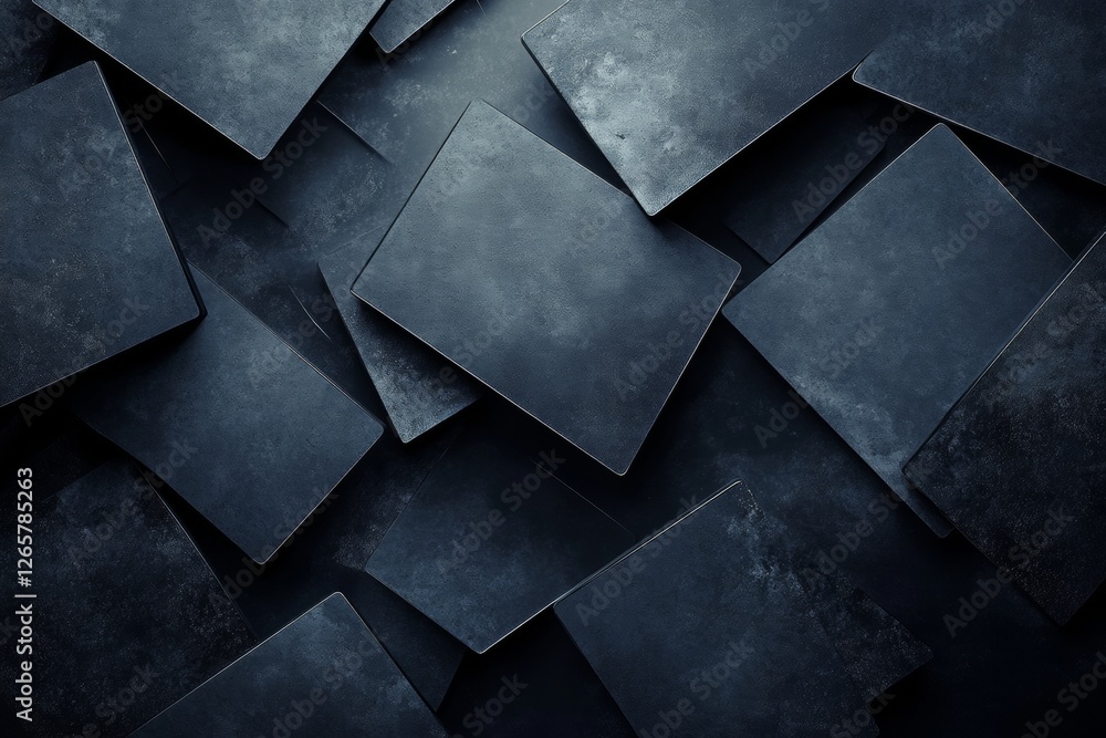 Poster multiple tablets are arranged in an abstract composition, forming geometric shapes and patterns. the