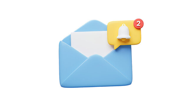 email Box With New Message  icon Isolated, PNG 