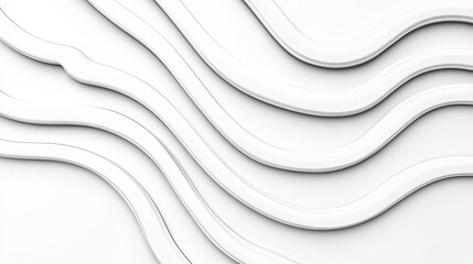 Abstract Art with Flowing White Lines on Smooth Surface Design