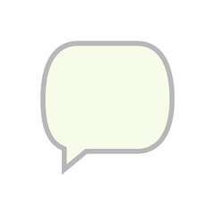 ソフトグリーンの正方形吹き出し