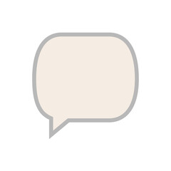 Fototapeta premium 茶色の正方形の吹き出し 