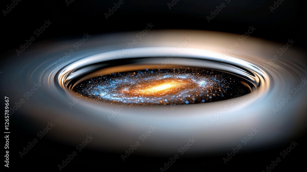 Poster cosmic swirl of stars and light in space with abstract patterns