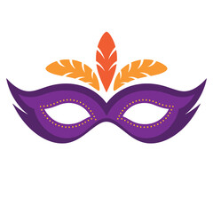 Mardi Gras mask, perfect for celebrating Mardi Gras. Elegant carnival mask icon vector, isolated on white background for web and mobile app design. © Nass Studio