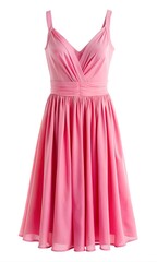 Obraz premium pink dress isolated on white background