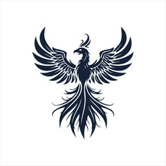 phoenix glow vector clip art logo design