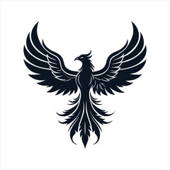 phoenix glow vector clip art logo design