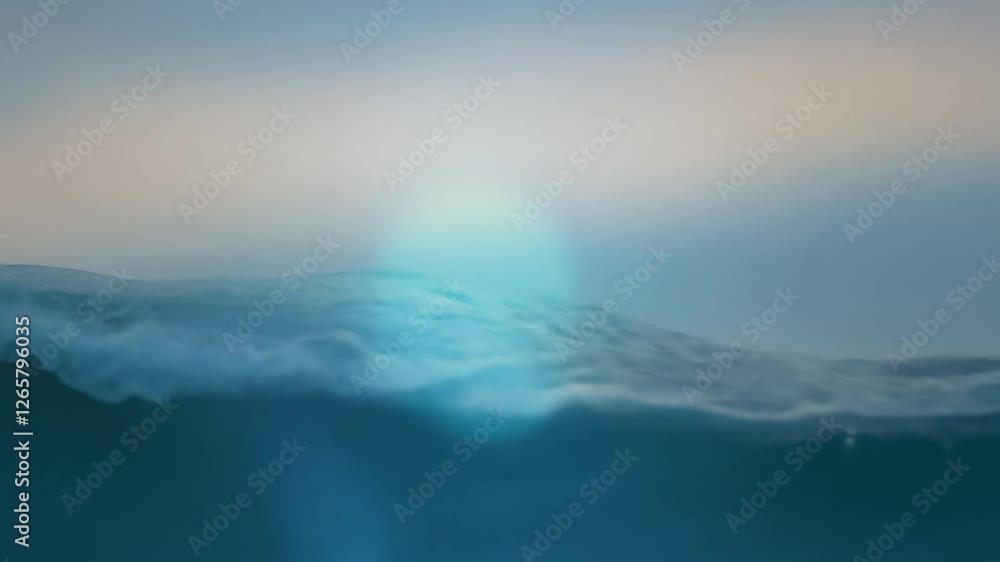 Poster camera follows a point where waves converge and diverge, highlighting the interaction with brighter 