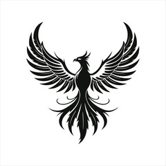 phoenix glow vector clip art logo design