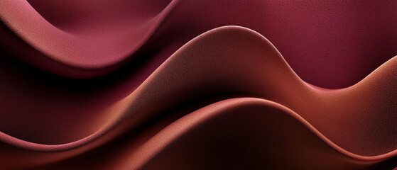 Obraz premium A modern, abstract background blends deep magenta with warm, earthy tones, such as rich browns and muted terracotta. Smooth, organic gradients flow seamlessly, and subtle dust-like textures evoke the 