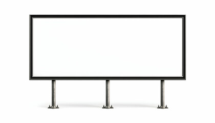 Obraz premium Blank billboard against a white background, advertising, marketing, commercial space
