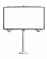 Obraz premium Blank Signboard Display, Advertisement, Street, White Backdrop, Promotion, Marketing