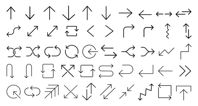 linear arrow icon pack. vector thin line maximize, up right arrow, horizontal arrow, right, diagonal left chevron, left, switch icons suitable for apps and websites ui designs