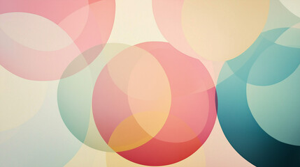 Minimalist Abstract Composition with Soft Overlapping Circles in Muted Pastel Colors – Contemporary Calming Wallpaper