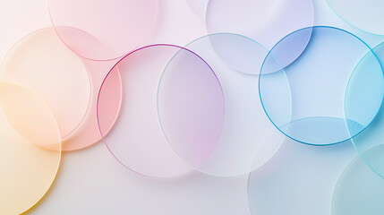 Minimalist Abstract Composition with Soft Overlapping Circles in Muted Pastel Colors – Contemporary Calming Wallpaper
