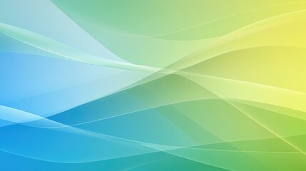 Fototapeta premium A soft gradient background features flowing waves in shades of blue and green, perfect for use in digital designs, presentations, or promotional materials to convey calmness and creativity,