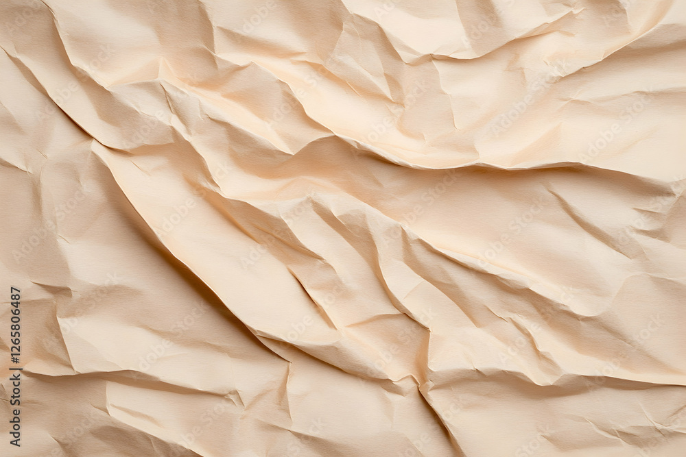 Poster crumpled paper background for graphic design or art projects, empty for text