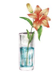 flower in glass