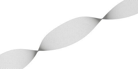 Abstract black wave line banner template, abstract vector modern background with grey wavy lines and particles, abstract white gradient background with waves lines.