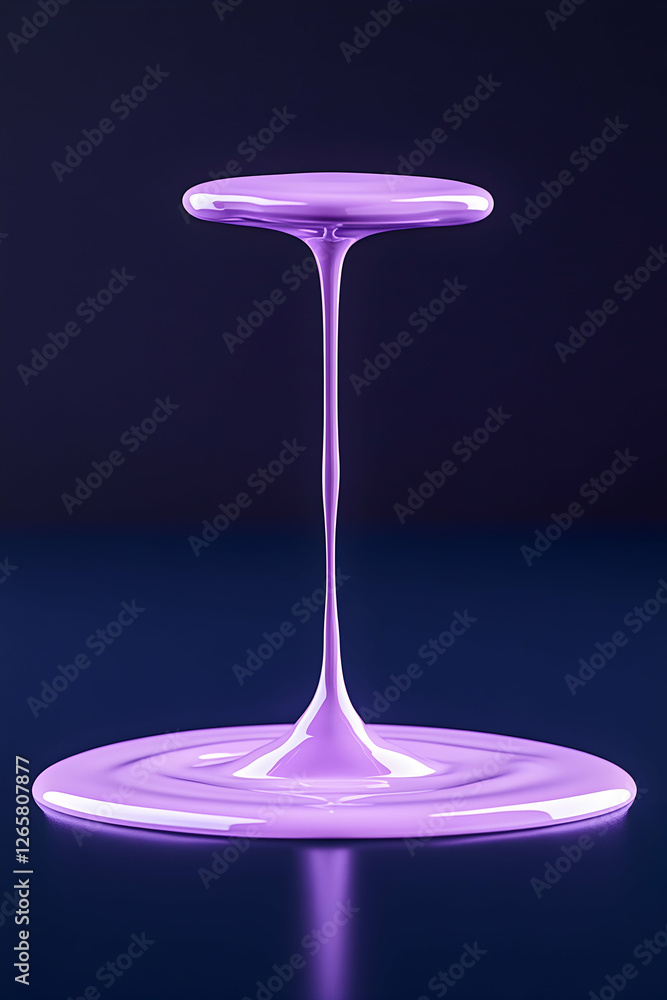 Poster dripping liquid creating symmetrical structures. artistic background for design use