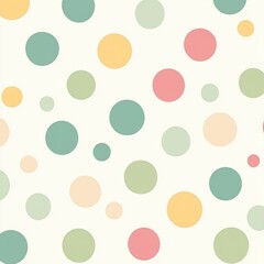 A vibrant pattern of multicolored circles on a neutral background suitable for use in textiles, branding, or digital designs, providing a cheerful and modern aesthetic for various applications,