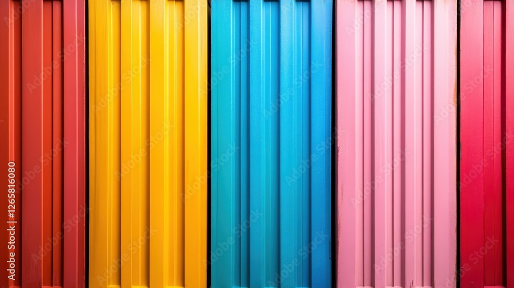 Poster a vibrant array of vertically striped panels showcases an exciting color palette that captures atten