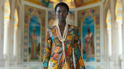 Fototapeta premium full-length front view bright colors and paints A _003