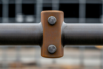 Metal pipe fitting for scaffolding, connection, exterior structure and rust