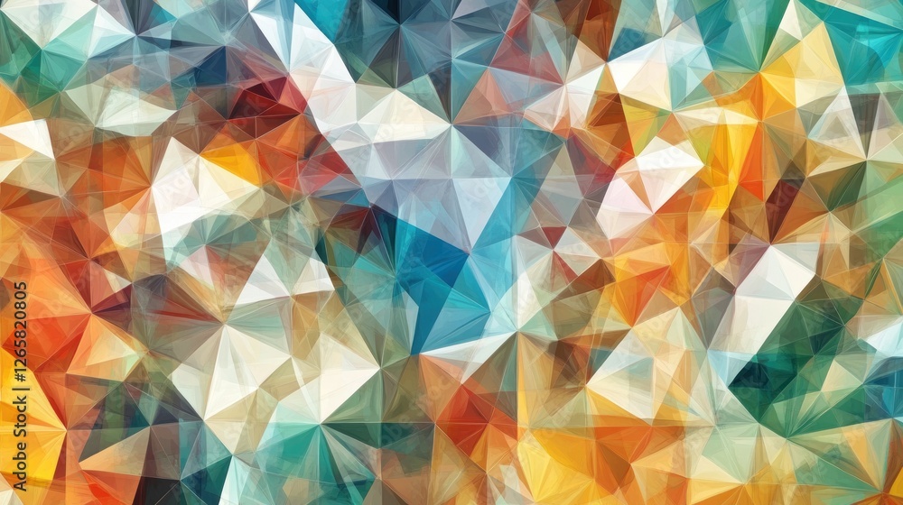 Poster colorful abstract geometric background with triangle pattern design