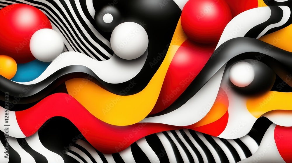 Poster a stunning abstract composition featuring dynamic patterns in rich colors creates a visually engagin