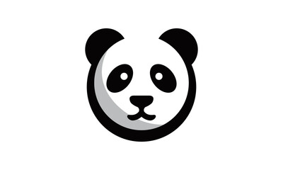 Fototapeta premium A panda bear with a smile on its face logo vector