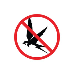Obraz premium prohibited and dangerous signs. swallow danger. it is forbidden to bring swallow