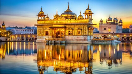 Obraz premium Golden Temple Amritsar, India: Intricate Macro Details of Sacred Architecture