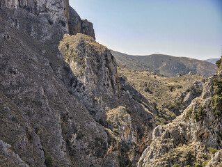 Landscape with Topolia gorge on the island of Crete