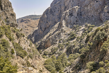 Landscape with Topolia gorge on the island of Crete