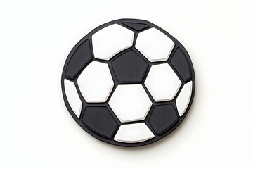 Fototapeta premium Soccer ball on white background, top view, for sport, game, play, match, competition