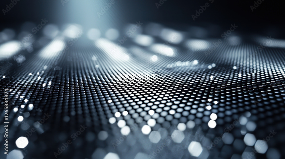 Poster close look at modern e-ink display pixel matrix showcasing detailed gradients and minimalist design