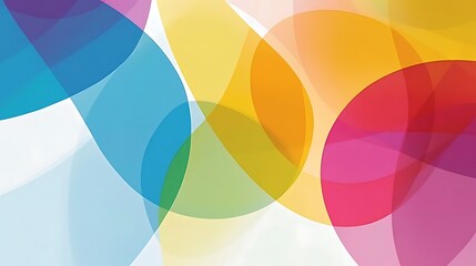 Obraz premium Abstract Colorful Overlapping Circles Design