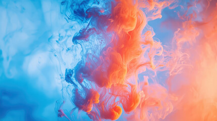Glowing neon ink swirls underwater creating captivating color diffusion patterns