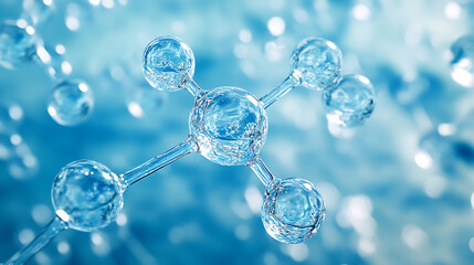 diagram of water molecules in different states (solid, liquid, gas), highlighting the molecular structure and arrangement 