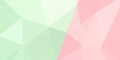 Fototapeta premium Abstract Pastel Green Pink Geometric Low Poly Background Design