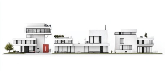 Obraz premium Modern White Houses Architectural Design