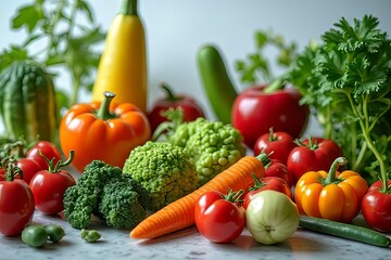 Fresh Colorful Vegetables Ready to Eat