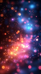 Fototapeta premium Bokeh light abstract neon snapshot high resolution wallpaper